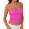 imageTrendy Queen Womens Summer Tank Tops Double Lined Going Out Teen Girls Y2k Sleeveless Backless 2025 Workout Cami AdjustableHotpink