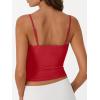 imageTrendy Queen Womens Summer Tank Tops Double Lined Going Out Teen Girls Y2k Sleeveless Backless 2025 Workout Cami AdjustableRed