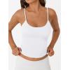 imageTrendy Queen Womens Summer Tank Tops Double Lined Going Out Teen Girls Y2k Sleeveless Backless 2025 Workout Cami AdjustableWhite