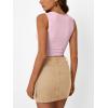 imageTrendy Queen Womens Summer Tank Tops Going Out Crop Shirts Square Neck Cute Y2k Fashion Clothes Spring Outfits 2025Pink