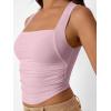 imageTrendy Queen Womens Summer Tank Tops Going Out Crop Shirts Square Neck Cute Y2k Fashion Clothes Spring Outfits 2025Pink