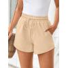 imageTrendy Queen Womens Sweat Shorts Casual Summer Comfy Lounge Athletic Clothes Elastic Cotton RunningApricot
