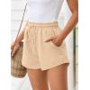 imageTrendy Queen Womens Sweat Shorts Casual Summer Comfy Lounge Athletic Clothes Elastic Cotton RunningApricot