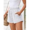 imageTrendy Queen Womens Sweat Shorts Casual Summer Comfy Lounge Athletic Clothes Elastic Cotton RunningGrey