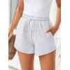 imageTrendy Queen Womens Sweat Shorts Casual Summer Comfy Lounge Athletic Clothes Elastic Cotton RunningGrey