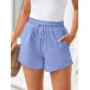 imageTrendy Queen Womens Sweat Shorts Casual Summer Comfy Lounge Athletic Clothes Elastic Cotton RunningLightblue