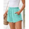 imageTrendy Queen Womens Sweat Shorts Casual Summer Comfy Lounge Athletic Clothes Elastic Cotton RunningLightgreen