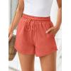 imageTrendy Queen Womens Sweat Shorts Casual Summer Comfy Lounge Athletic Clothes Elastic Cotton RunningOrange