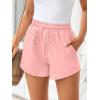 imageTrendy Queen Womens Sweat Shorts Casual Summer Comfy Lounge Athletic Clothes Elastic Cotton RunningPink