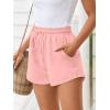 imageTrendy Queen Womens Sweat Shorts Casual Summer Comfy Lounge Athletic Clothes Elastic Cotton RunningPink