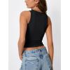 imageTrendy Queen Womens Tank Summer Tops Workout Sleeveless Shirts Going Out Spring Beach Vacation Oufits Fashion ClothesBlack