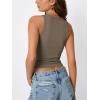 imageTrendy Queen Womens Tank Summer Tops Workout Sleeveless Shirts Going Out Spring Beach Vacation Oufits Fashion ClothesCoffee