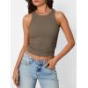 imageTrendy Queen Womens Tank Summer Tops Workout Sleeveless Shirts Going Out Spring Beach Vacation Oufits Fashion ClothesCoffee