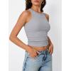 imageTrendy Queen Womens Tank Summer Tops Workout Sleeveless Shirts Going Out Spring Beach Vacation Oufits Fashion ClothesGrey