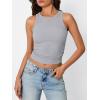 imageTrendy Queen Womens Tank Summer Tops Workout Sleeveless Shirts Going Out Spring Beach Vacation Oufits Fashion ClothesGrey