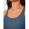 imageTrendy Queen Womens Tank Tops Crop Camisole Summer Fashion Sleeveless Ribbed Workout Basic Going Out Gym Spring Clothes 2025Darkblue