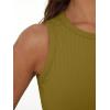 imageTrendy Queen Womens Tank Tops Summer Fashion 2025 Workout Ribbed Sleeveless High Neck Beach Vacation Oufits ClothesOlivegreen