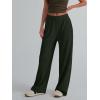 imageTrendy Queen Womens Wide Leg Pants Sweatpants Comfy Lounge Baggy Flowy Ribbed Pajama Pants Fall Fashion Clothes Outfits 2025Armygreen