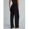 imageTrendy Queen Womens Wide Leg Pants Sweatpants Comfy Lounge Baggy Flowy Ribbed Pajama Pants Fall Fashion Clothes Outfits 2025Black