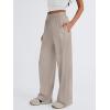 imageTrendy Queen Womens Wide Leg Pants Sweatpants Comfy Lounge Baggy Flowy Ribbed Pajama Pants Fall Fashion Clothes Outfits 2025Khaki