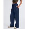 imageTrendy Queen Womens Wide Leg Pants Sweatpants Comfy Lounge Baggy Flowy Ribbed Pajama Pants Fall Fashion Clothes Outfits 2025Navy