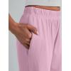 imageTrendy Queen Womens Wide Leg Pants Sweatpants Comfy Lounge Baggy Flowy Ribbed Pajama Pants Fall Fashion Clothes Outfits 2025Pink