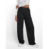 imageTrendy Queen Womens Wide Leg Sweatpants Baggy Y2K High Waisted Joggers Fall Fashion Clothes with Pockets 2025Black