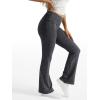 imageTrendy Queen Womens Wide Leg Yoga Pants Bootcut Workout Flare Leggings Trendy High Waisted Fold Over 2025 Fall OutfitsCharcoal