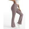 imageTrendy Queen Womens Wide Leg Yoga Pants Bootcut Workout Flare Leggings Trendy High Waisted Fold Over 2025 Fall OutfitsCoffeegrey