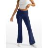 imageTrendy Queen Womens Wide Leg Yoga Pants Bootcut Workout Flare Leggings Trendy High Waisted Fold Over 2025 Fall OutfitsNavy