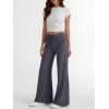 imageTrendy Queen Womens Wide Leg Yoga Pants Palazzo Fall Work Flowy Casual Pants Loose Stretchy Comfy Bussiness Teacher Outfits 2024 Darkgrey M