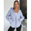 imageTrendy Queen Womens Zip Up Hoodies Oversized Sweatshirts Fall Fashion Outfits Casual Jackets 2025 Winter ClothesGrey