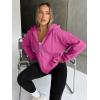 imageTrendy Queen Womens Zip Up Hoodies Oversized Sweatshirts Fall Fashion Outfits Casual Jackets 2025 Winter ClothesHot Pink