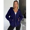imageTrendy Queen Womens Zip Up Hoodies Oversized Sweatshirts Fall Fashion Outfits Casual Jackets 2025 Winter ClothesNavy Blue