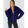 imageTrendy Queen Womens Zip Up Hoodies Oversized Sweatshirts Fall Fashion Outfits Casual Jackets 2025 Winter ClothesNavy Blue
