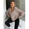 imageTrendy Queen Womens Zip Up Hoodies Oversized Sweatshirts Fall Fashion Outfits Casual Jackets 2025 Winter ClothesNutmeg