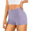 imageTrendy Queen Pajama Shorts Women Micro Low Rise Striped Boxers Trendy Spandex Bottoms 2025 Comfy Summer Lounge Sleepwear SXLBluepink