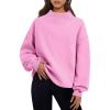 imageTrendy Queen Womens Oversized Sweatshirts Turtleneck Pullover Long Sleeve Hoodies Tops Fall Fashion Outfits 2025 ClothesPink