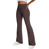 imageTrendy Queen Womens Wide Leg Yoga Pants Bootcut Workout Flare Leggings Trendy High Waisted Fold Over 2025 Fall OutfitsBrown