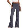 imageTrendy Queen Womens Wide Leg Yoga Pants Palazzo Fall Work Flowy Casual Pants Loose Stretchy Comfy Bussiness Teacher Outfits 2024 Darkgrey M