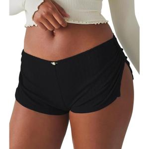 imageTrendy Queen Booty Shorts For Women Pajama Micro Sexy Sleepwear Cute Sleep Mini Bottoms 2025 Summer Lounge Beach ClothesBlack