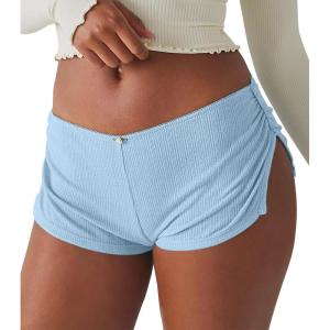 imageTrendy Queen Booty Shorts For Women Pajama Micro Sexy Sleepwear Cute Sleep Mini Bottoms 2025 Summer Lounge Beach ClothesBlue