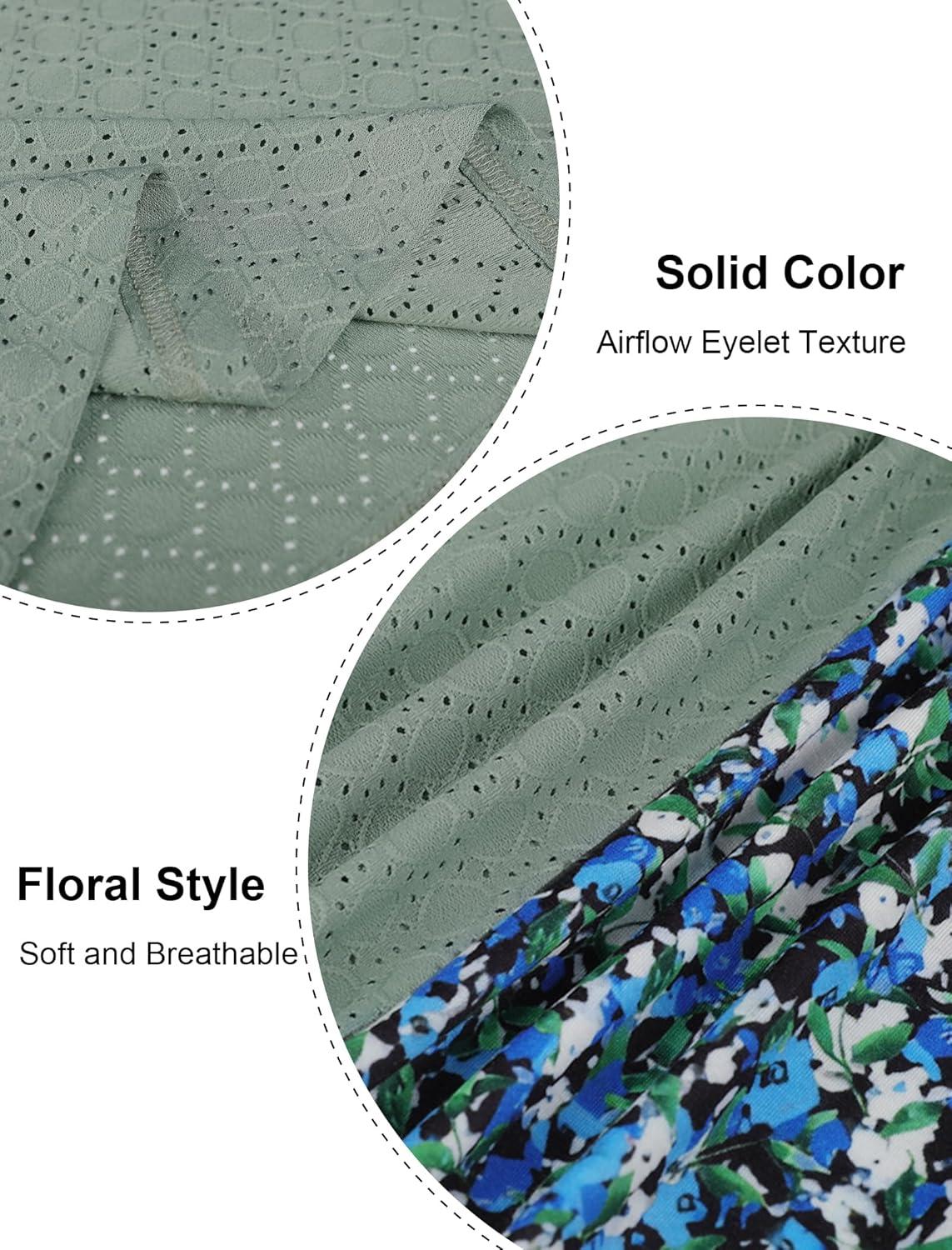 imageSAMPEEL Womens Tank Tops Eyelet Loose Casual Summer Tops Crew Neck Basic Sleeveless Shirts Trendy 2025Green