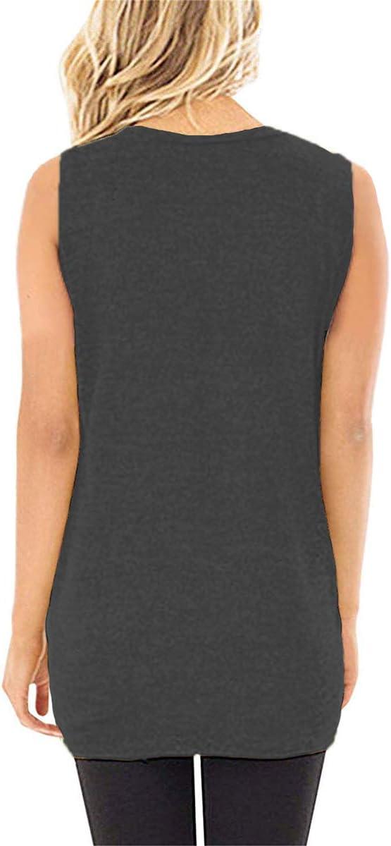 imageSAMPEEL Womens Tank Tops Twist Knot Summer Sleeveless01black