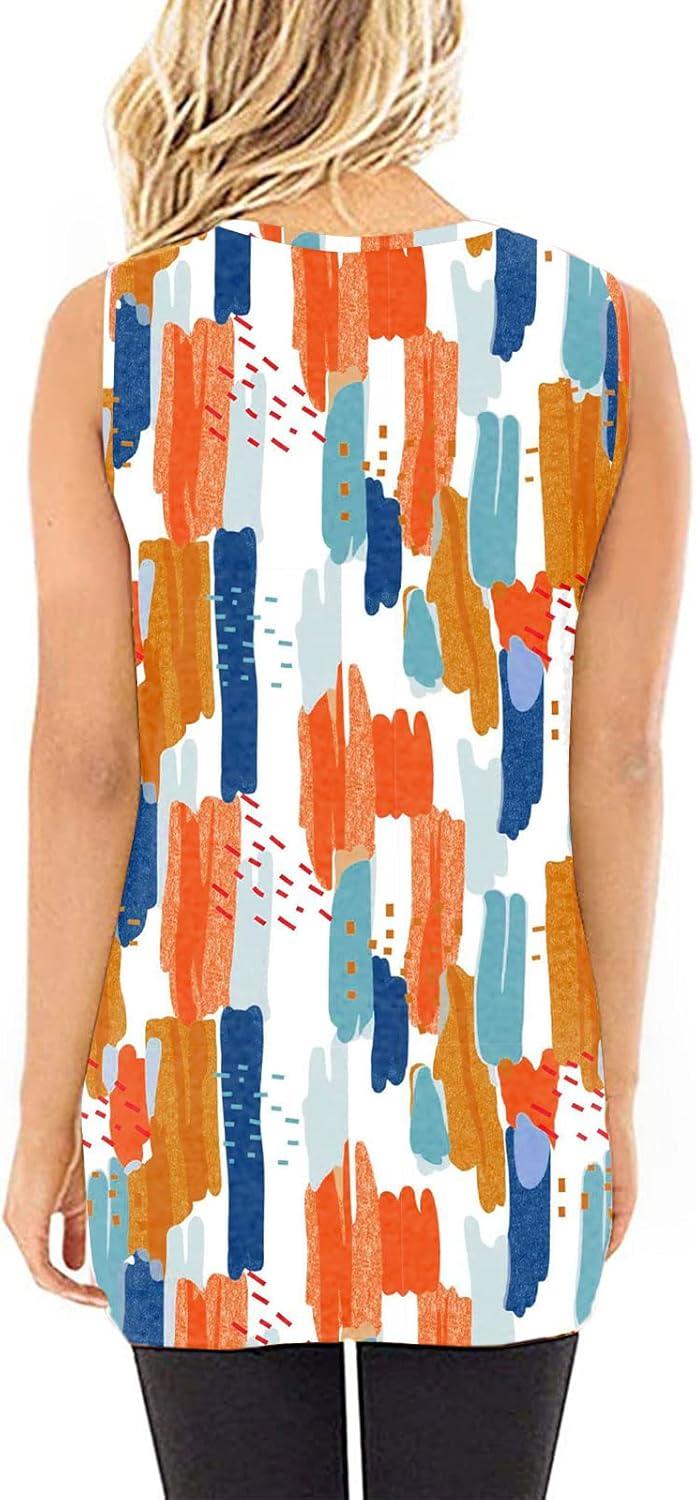 imageSAMPEEL Womens Tank Tops Twist Knot Summer Sleeveless19colourful
