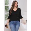 imageSAMPEEL 34 Length Sleeves Womens Tops Blouses for Women Dressy Casual Tops Trendy Summer Shirts Spring Clothes 2025Black