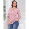 imageSAMPEEL 34 Length Sleeves Womens Tops Blouses for Women Dressy Casual Tops Trendy Summer Shirts Spring Clothes 2025Floral Pink Dot