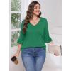 imageSAMPEEL 34 Length Sleeves Womens Tops Blouses for Women Dressy Casual Tops Trendy Summer Shirts Spring Clothes 2025Green