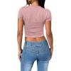 imageSAMPEEL Crop Tops for Women Summer Trendy Tight Tshirts 2024 Slim FitDusk Pink