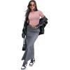 imageSAMPEEL Crop Tops for Women Summer Trendy Tight Tshirts 2024 Slim FitDusk Pink
